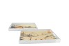 MELAMINE PRINT WHITE TRAY RECTANGLE SNOW ASS 40X26X4CM