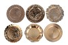 MELAMINE GOLD PLATE ASS 33X33CM