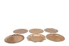 MELAMINE GOLD PLATE ASS 33X33CM