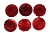 MELAMINE RED PLATE ASS 33X33CM