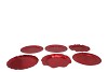 MELAMINE RED PLATE ASS 33X33CM