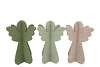 FELT GREEN BEIGE WHITE ANGEL ASS 33X33X42CM