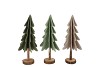 FELT GREEN BEIGE X-MAS TREE STAND ASS 13X29CM