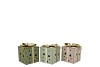 FELT GREEN BEIGE X-MAS GIFTBOX ASS 10X12CM