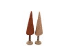 LAUREN BROWN PINE TREE DECO ASS 6X6X25CM