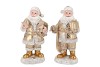 LESLY WHITE SANTA CLAUS DECO ASS 14X11X27CM