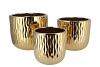 HARPER GOLD POT FLOWER S/3 31X27/26X24/21X20CM NM