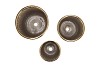 HARPER GOLD POT FLOWER S/3 31X27/26X24/21X20CM NM