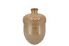 MIKA CARAMEL VASE ACORN 14X14X20CM