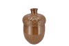 MIKA BROWN VASE ACORN 14X14X20CM