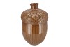 MIKA BROWN VASE ACORN 24X24X36CM