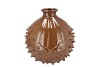 MIKA BROWN VASE CHESTNUT 24X24X24CM