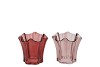 JAZZ PINK T-LIGHT GLASS  ASS 10X9CM
