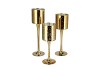 JAZZ GOLD CANDLE HOLDER WITH FOOT ASS P/3 8X20CM
