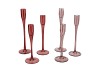 JAZZ PINK CANDLE HOLDER STRAIGHT ASS P/3 8X21CM