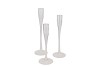 JAZZ CLEAR CANDLE HOLDER STRAIGHT ASS P/3 8X21CM