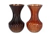 TAYLOR BROWN VASE CONE NECK ASS 10X18CM