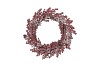 SILK WREATH RED BERRY SNOW 40CM