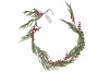 SILK GARLAND GREEN RED BERRY SNOW LED LIGHT 150CM