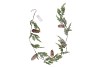SILK GARLAND GREEN PINECONE SNOW LED LIGHT 150CM