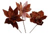 SILK POINSETTIA BROWN ASS 27CM