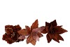 SILK POINSETTIA BROWN ASS 27CM