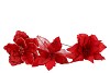 SILK POINSETTIA RED ASS 27CM