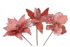SILK POINSETTIA PINK ASS 27CM