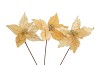 SILK POINSETTIA GOLD ASS 24CM