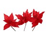 SILK POINSETTIA RED ASS 24CM