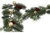 SILK GARLAND PINE X-MAS BALL GOLD 183X20X5CM