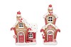 CANDY GINGERBREAD RED HOUSE W LIGHT ASS 17X10X25CM