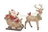 LESLY X-MAS BROWN SANTA SLEIGH REINDEER 29X9X21CM