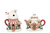 CANDY X-MAS BROWN HOUSE W LIGHT ASS 21X13X17CM