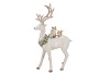 LESLY X-MAS WHITE STANDING DEER 26X11X42CM