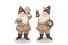 LESLY X-MAS GREEN SANTA CLAUS ASS 13X12X27CM