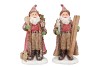LESLY X-MAS BROWN SANTA CLAUS ASS 17X13X33CM