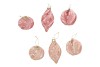 TWINKLE PINK GLASS BALL VELVET ASS 6X12CM