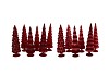 TWINKLE RED GLASS TREE VELVET ASS 9X25CM