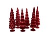 TWINKLE RED GLASS TREE VELVET ASS 9X25CM