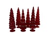 TWINKLE RED GLASS TREE VELVET ASS 9X25CM