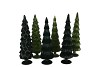TWINKLE GREEN GLASS TREE VELVET ASS 9X25CM