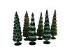 TWINKLE GREEN GLASS TREE VELVET ASS 9X25CM