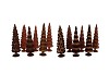 TWINKLE BROWN GLASS TREE VELVET ASS 9X25CM