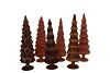 TWINKLE BROWN GLASS TREE VELVET ASS 9X25CM