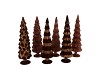 TWINKLE BROWN GLASS TREE VELVET ASS 9X25CM