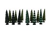 TWINKLE GREEN GLASS TREE VELVET ASS 10X30CM