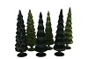 TWINKLE GREEN GLASS TREE VELVET ASS 10X30CM