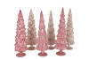 TWINKLE PINK GLASS TREE VELVET ASS 10X30CM
