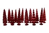 TWINKLE RED GLASS TREE VELVET ASS 10X35CM